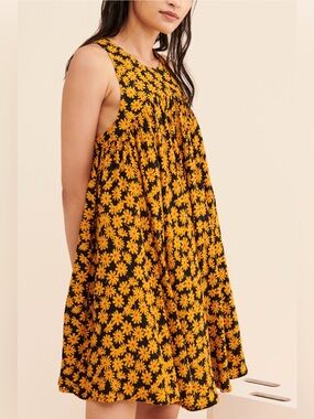 Free People Electric Daisy Mini Babydoll Dress